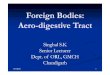 Foreign Bodies: Aero-digestive Tract lectures/ENT/Foreign Bodies.pdfForeign Bodies: Aero-digestive Tract Singhal S.K Senior Lecturer Dept. of ORL, GMCH Chandigarh. 8/11/2014 2 Introduction