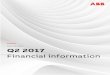 Q2 2017 - resources.news.e.abb.com€¦ · 4 Q2 2017 FINANCIAL INFORMATION CHANGE ($ in millions, unless otherwise indicated) Q2 2017 Q2 2016 US$ Local Comparable Orders ABB Group