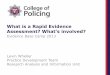 What is REA - College of Policing · REA 11,163 36 Total of approx 12,000 abstracts; 181 full papers were requested; 41 were included 