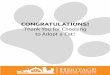 Thank You for Choosing to Adopt a Cat! - Heritage Humane · 2018-10-14 · 6. Give your cat a nutritionally balanced diet, including constant access to fresh water. Ask your veterinarian
