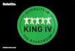 KING IV - Deloitte United States€¦ · Diversity in the boardroom | Introduction The King IV Report on Corporate Governance for South Africa 2016 (King IV) emphasises the need for