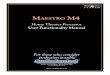 For those who consider perfection possible...Maestro M4 Home Theater Processor User Functionality Manual For those who consider perfection possible ® 22410 70th Avenue West • Seattle,
