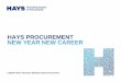 HAYS PROCUREMENT NEW YEAR NEW CAREER · NEW YEAR NEW CAREER Leighton Rose, Business Manager, Hays Procurement . ... Set a career objective Plan how to get there Build your profile