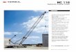 HC 110 - CraneNetwork.com€¦ · HC 110 Hydraulic Crawler Crane FEATURES Machines shown may have optional equipment. s110 tons (100 mt) max lift capacity s230 ft. (70 m) max main