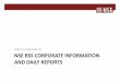 HOW TO SUBSCRIBE TO NSE RSS CORPORATE INFORMATION … · The RSS icon displaysthe number of feeds availablefor that website. • On click the available options are displayed. It also