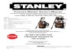 Pressure Washer Owner¢â‚¬â„¢s STANLEY pressure washers are designed to give safe and dependable service