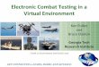 Electronic Combat Testing in a Virtual Environment...Virtual Electronic Combat Training System for Training/Testing •Training •Can be used anywhere •Provides a simulated RF/IR