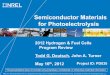 Semiconductor Materials for Photoelectrolysis › pdfs › review12 › pd... · Technical Accomplishments . Passivation treatment identified . Durability testing demonstrates significant