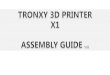 Step 1 Assemble Base Frame - moneyreport.link › gearbest › TronxyX1AssembleGuideV.02.pdf · Electronic box front plate –1pcs LCD display assembly –1pcs M3-20mm screws –4pcs
