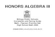 Honors Algebra III pacing-June 2009 Guide... · Precalculus: Enhanced with Graphing Utilities 5E 2009 Correlation/Pacing Draft I - Introduce the learning objective, D – Develop