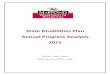 State Disabilities Plan Annual Progress Analysis 2015 State... · The 2012 – 2015 State Disabilities Plan was developed in partnership with individuals with disabilities, families,