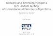 Growing and Shrinking Polygons for Random Testing of … · 2020-06-06 · Growing and Shrinking Polygons for Random Testing of Computational Geometry Algorithms Ilya Sergey Experience