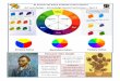 Vincent Van Gogh › ...Vincent Van Gogh . Colour wheel A circle with different coloured sections to show the relationship between colours. Complementary colours Colours that are opposite