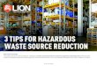 3 TIPS FOR HAZARDOUS WASTE SOURCE REDUCTION · Advanced RCRA Hazardous Waste Training Learn strategies to streamline compliance, minimize waste, and capitalize on exclusions and reliefs
