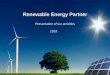 RENEWABLE ENERGY PARTNERrnepartner.com › wp-content › uploads › 2019 › 05 › Renewable-Energ… · Projects –MENA - 2018 MEA Business Awards: Best Renewable Energy Project