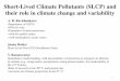 Short-Lived Climate Pollutants (SLCP) and their role in climate … · 2020-01-06 · Short-Lived Climate Pollutants (SLCP) and their role in climate change and variability A. R