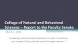 College of Natural and Behavioral Sciences Report to the ... › Assets › csudh-sites › academic... · College of Natural and Behavioral Sciences –Report to the Faculty Senate