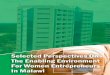 Selected Perspectives On The Enabling Environment …...Selected Perspectives On The Enabling Environment For Women Entrepreneurs In Malawi 2 Foreword The small business sector plays