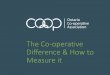 The Co-operative Difference & How to Measure it. 18... · Supporting, developing, educating & advocating OCA wants communities to grow and thrive. We believe the co-operative model