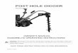 POST HOLE DIGGER - YTL International › wp-content › uploads › ...digger with the tractor engine off, the PTO drive disengaged and the auger point resting on the ground. ALWAYS