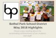 Bethel Park School District April 2011 Highlights 2018 Highlights2.pdf · 2018-05-23 · • Michaela Isenberg JUNIORS ... • Sydney Burns ... Management) Bethel Park High School
