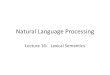 Natural Language Processingdemo.clab.cs.cmu.edu › NLP › S19 › files › slides › 16... · Natural Language Processing ... •How do you link these features to the real world?