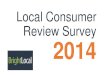 Local Consumer Review Survey...local business to people you know by any of the following methods? Word of Mouth Google+ Tripadvisor Local Facebook Other Directory / Review Site Yelp