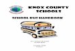 Knox County Schools · Scott Sexton, Routing Manager David Smith, Safety & Training Manager Kim Severance, Customer Service Manager ... Substitute Bus Certification I.4 School Bus