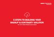 5 STEPS TO BUILDING YOUR BACKUP & CONTINUITY SOLUTION€¦ · Unitrends believes it’s time to re-imagine enterprise backup and continuity and take advantage of the available new