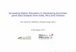 Accessing Higher Education in Developing Countries: panel ... · Accessing Higher Education in Developing Countries: panel data analysis from India, Peru and Vietnam Alan Sanchez