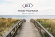 HCI Investor Presentation - DRAFT - 8-5-19...This presentation includes certain forward‐looking statements and information, including statements regarding plans, strategies and expectations