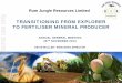 TRANSITIONING FROM EXPLORER TO FERTILISER MINERAL …ANNUAL GENERAL MEETING. 28. TH. NOVEMBER 2013. DAVID MULLER– MANAGING DIRECTOR . For personal use only. ... forward looking statements