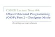 CS1020 Lecture Note #4 - National University of …cs1020/lect/15s2/Lect4-OOP...[CS1020 Lecture 4: OOP Part 2] Accessors and Mutators 29 3. OOP Design Note that for service class,