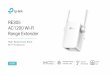 RE305 AC1200 Wi-Fi Range Extender · Extend Dual Band AC1200 for the Whole Home Perfect Location at a Glimpse Highlights blue Good ... Ease of Use TP-Link AC1200 Wi-Fi Range Extender