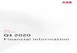 ABB-Q1-2020-financial-information...4 Q1 2020 FINANCIAL INFORMATION CHANGE ($ in millions, unless otherwise indicated) Q1 2020 Q1 2019 US$ Local Comparable Orders ABB Group 7,346 7,613