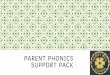 Parent phonics support packThe phonics screening check is taken individually by all children in Year 1 in England, and is usually taken in June. It is designed to give teachers and