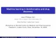 Machine learning in bioinformatics and drug discoverymembers.cbio.mines-paristech.fr/~jvert/talks/091116curie/...Machine learning in bioinformatics and drug discovery Jean-Philippe