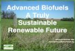 Advanced Biofuels A Truly Sustainable Renewable Future€¦ · Trees, Processing Waste, Black Liquor Lignin, hemicelluloses, cellulose Energy Grasses Prairie and salt resistant Hemicelluloses,