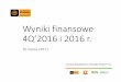 Wyniki finansowe 4Q’2016 i 2016 r.raportroczny2016.grupapolsat.pl/sites/polsat2016ar/files/...Wyniki pro-forma Grupy za 2016 Źródło: Pro-forma, Cyfrowy Polsat, Telewizja Polsat,
