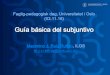 Guía básica del subjuntivo · 2016-11-03 · Guía básica del subjuntivo Maximino J. Ruiz Rufino, ILOS m.j.r.rufino@ilos.uio.no Faglig-pedagogisk dag, Universitetet i Oslo (03.11.16)