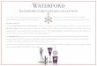 WATERFORD CHRISTMAS 2015 COLLECTION · WATERFORD CHRISTMAS 2015 COLLECTION As one of the world’s leading luxury crystal and gifting brands Snowflake Collection The striking Waterford