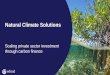Natural Climate Solutions - World Business Council for ...€¦ · Natural Climate Solutions Scaling private sector investment through carbon finance. Session agenda 09.00-09.05: