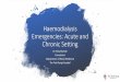 Haemodialysis Emergencies: Acute and Chronic Setting · KDOQI (Pre-HD SBP – minimum intradialytic SBP) ≥ 20mmHg AND symptoms of cramping, headache, light-headedness, vomiting