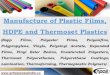 Manufacture of Plastic Films, HDPE and Thermoset …...of thermosetting plastics amounted to 34.99 million tonnes. Global thermosetting plastics production is currently estimated to