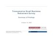 Transamerica Small Business Retirement Survey · Over this same 12-month period, however, worker retirement plans have seldom been reduced or eliminated (5%). Employers appear to