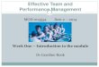 Effective Team and Performance Management - Effective … · Not All Groups Are Teams Source: Jon .R. Katzenbach and Douglas K. Smith,(1993), The Discipline of Team,, Harvard Business