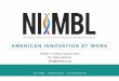 AMERICAN INNOVATION AT WORK...2017/04/11  · 9 AMERICAN INNOVATION AT WORK NIIMBL Proposal Facts and Figures • 140+ Partners (60 industry, 35+ academic, 35+ non-profit) • 25 States