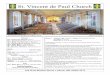 St. Vincent de Paul Church - Amazon S3...St. Bernard, September 4, 2015 at 12:10 p.m. and at St. Vincent, October 2, 2015 at 6:30 a.m. at All are Welcome. St. Vincent de Paul Church