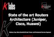 State of the art Routers Architecture (Juniper, Cisco, Huawei)mcasoni/tecnologie/KLABS_ROUTERS_2018.pdf · Fully orthogonal architecture. 10 High-Speed Orthogonal Connectors 1.25-3.125G