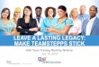 LEAVE A LASTING LEGACY: MAKE TEAMSTEPPS STICK · 2019-07-17 · LEAVE A LASTING LEGACY: MAKE TEAMSTEPPS STICK. 2 RULES OF ENGAGEMENT • Audio for the webinar can be accessed in two